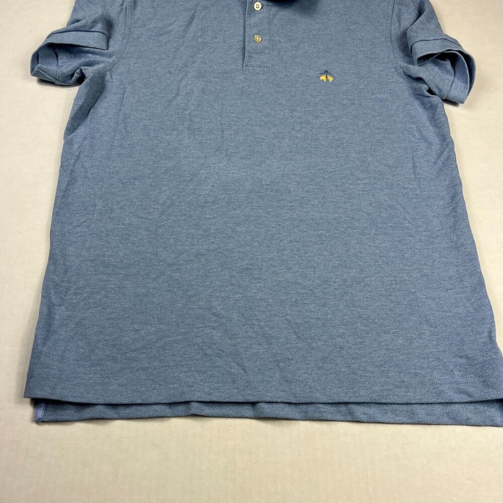 Brooks Brothers Mens Performance Polo Shirt Blue Short Sleeve Slim Fit MEDIUM - Picture 2 of 10